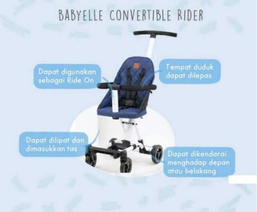 Stroller Babyelle B/S Convertible Rider 1688 – Blue