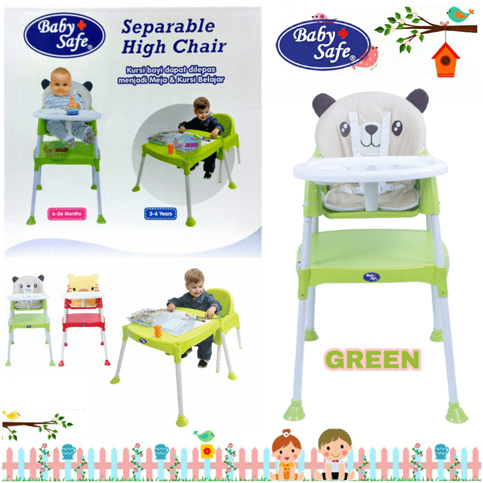 Mamasewa com Baby  Safe  Separable High Chair Kursi  Makan  