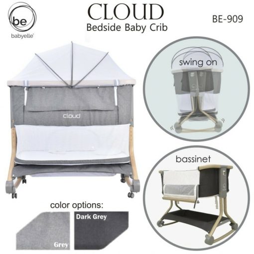 Box Bayi BabyElle Cloud Bedside Baby Box BE 909 – Grey