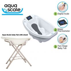 Bak Mandi dan Baby Tafel AquaScale 3in1 Bak Mandi dan Timbangan Bayi Plus Bath Stand