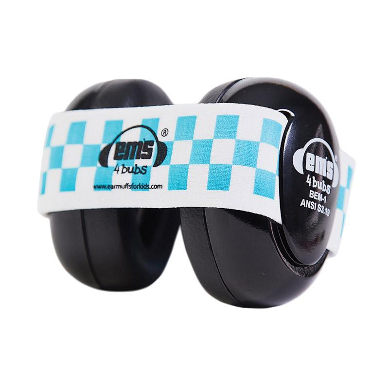 Ems Baby Earmuff Black with Blue White