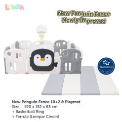 Baby Fence Lumba New Combo Penguin Monochrome and Playmat 10+2