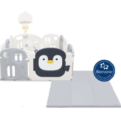 Baby Fence Lumba New Combo Penguin Monochrome and Playmat 8+2