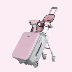 Hanke Suitcase Travel Luggage - Soft Pink