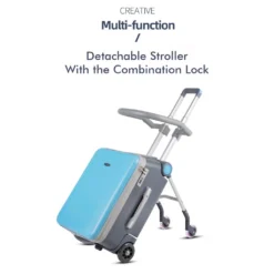 Hanke Suitcase Travel Luggage - Soft Blue