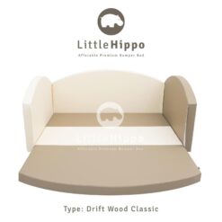 Little Hippo Bumperbed Large - Classic Driftwood