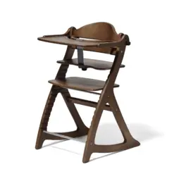 Yamatoya Sukusuku GL High Chair With Table & Guard  – Dark Brown