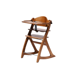 Yamatoya Sukusuku GL High Chair With Table & Guard  – Light Brown